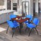Regency Kahlo Square Table & Chair Sets, 42 W, 42 L, 29 H, Wood, Metal, Plastic Top, Cherry TPL4242CHBK47BE - alternate 1
